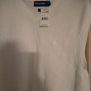 Polo Ralph Lauren White V-Neck Sweater Vest